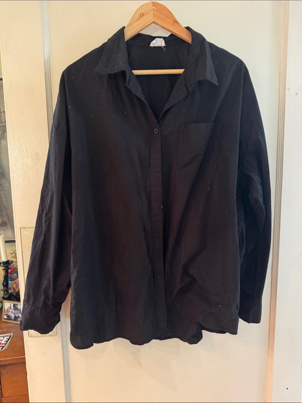Black button down